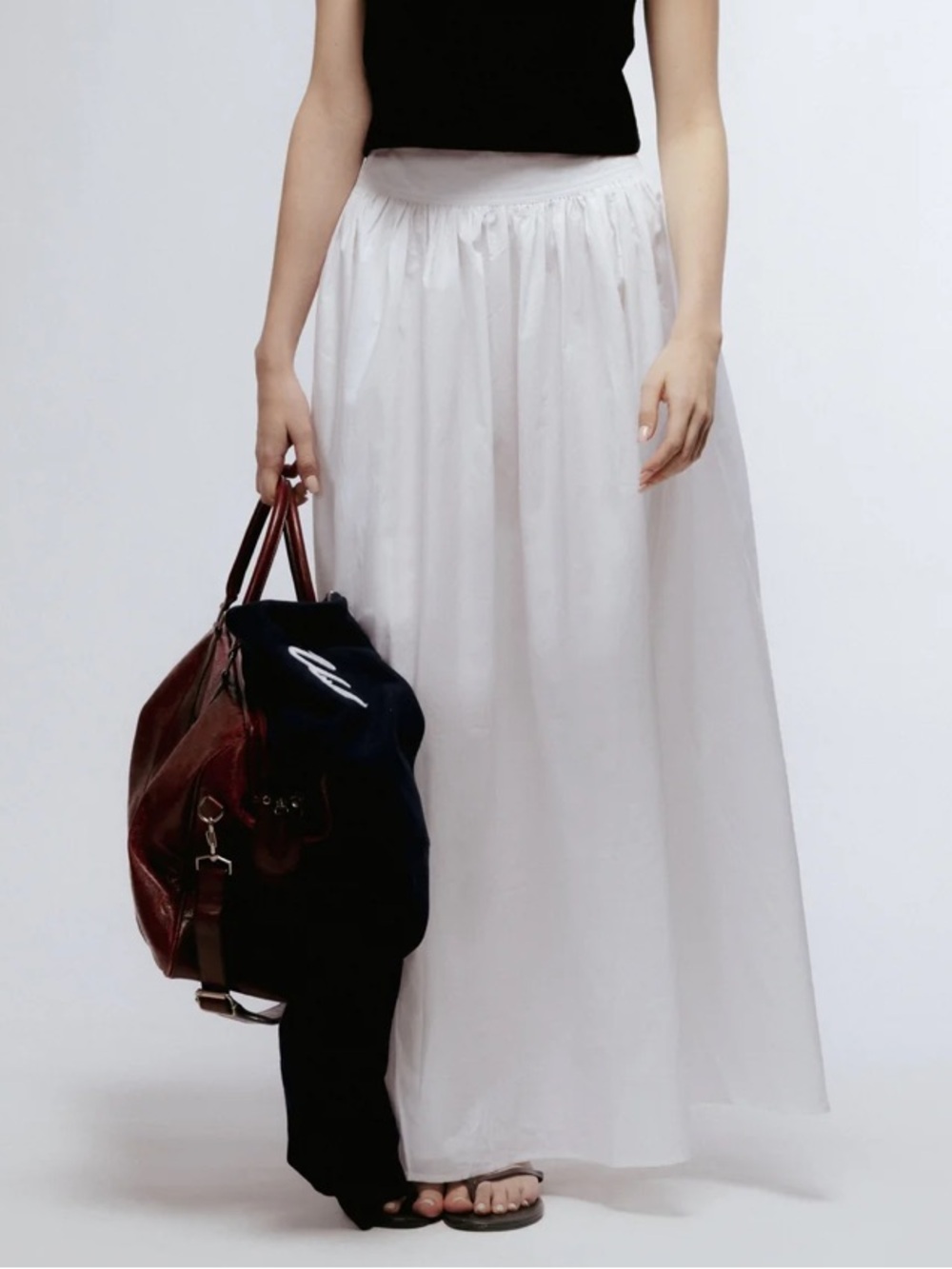 Uncle studios white maxi skirt